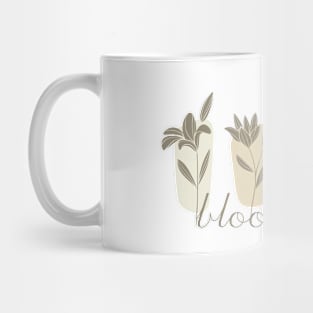 Blooming hand drawn flowers, inspirational meanings Mug